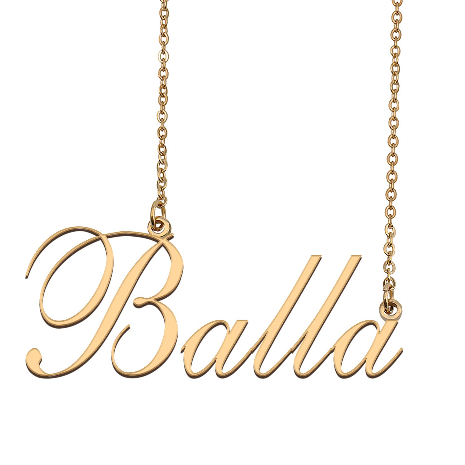Custom Nameplate Necklace Personalized Jewelry Gifts for Women Balla