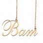 Custom Nameplate Necklace Personalized Jewelry Gifts for Women Bam