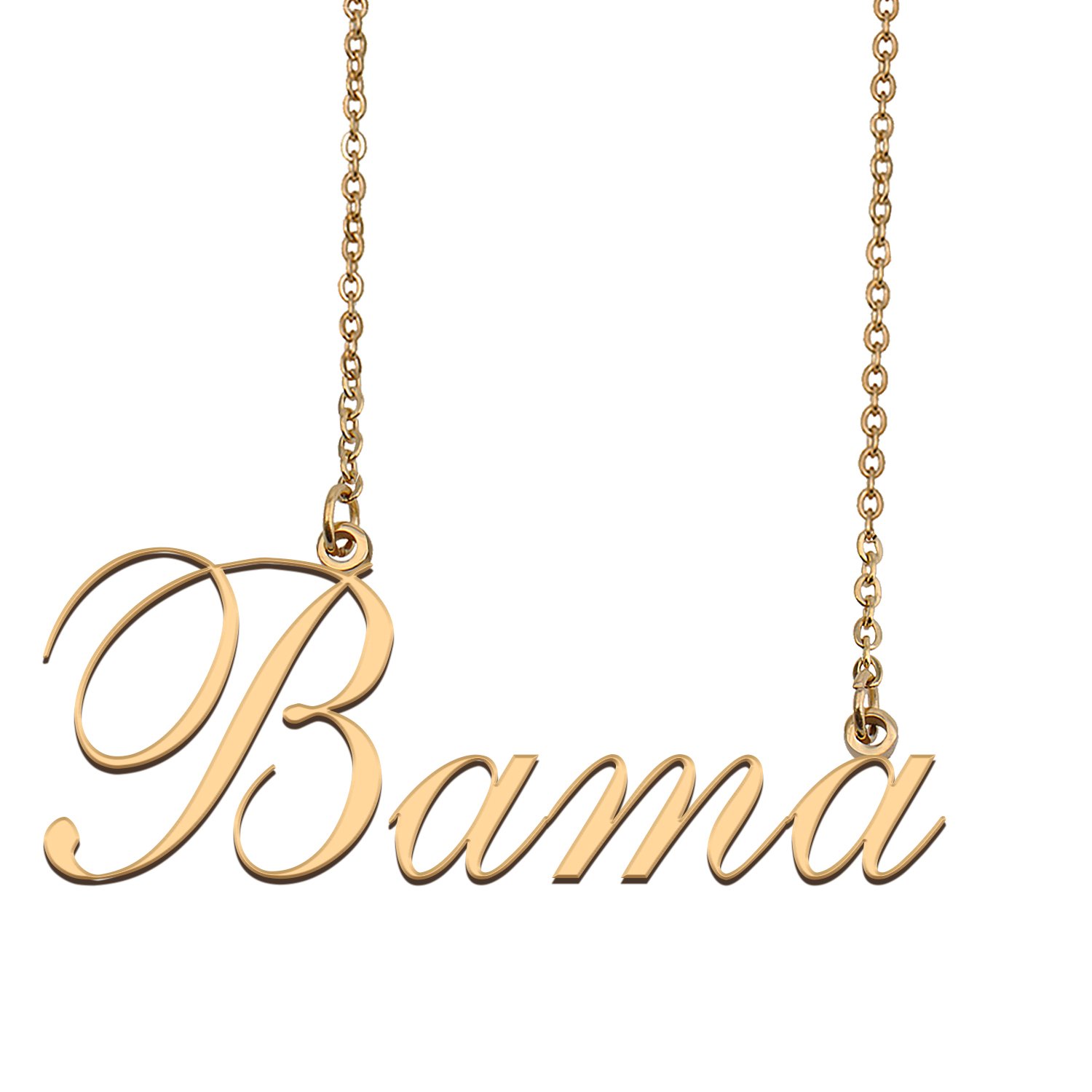Custom Nameplate Necklace Personalized Jewelry Gifts for Women Bama
