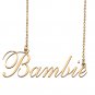 Custom Nameplate Necklace Personalized Jewelry Gifts for Women Bambie