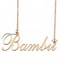 Custom Nameplate Necklace Personalized Jewelry Gifts for Women Bambii