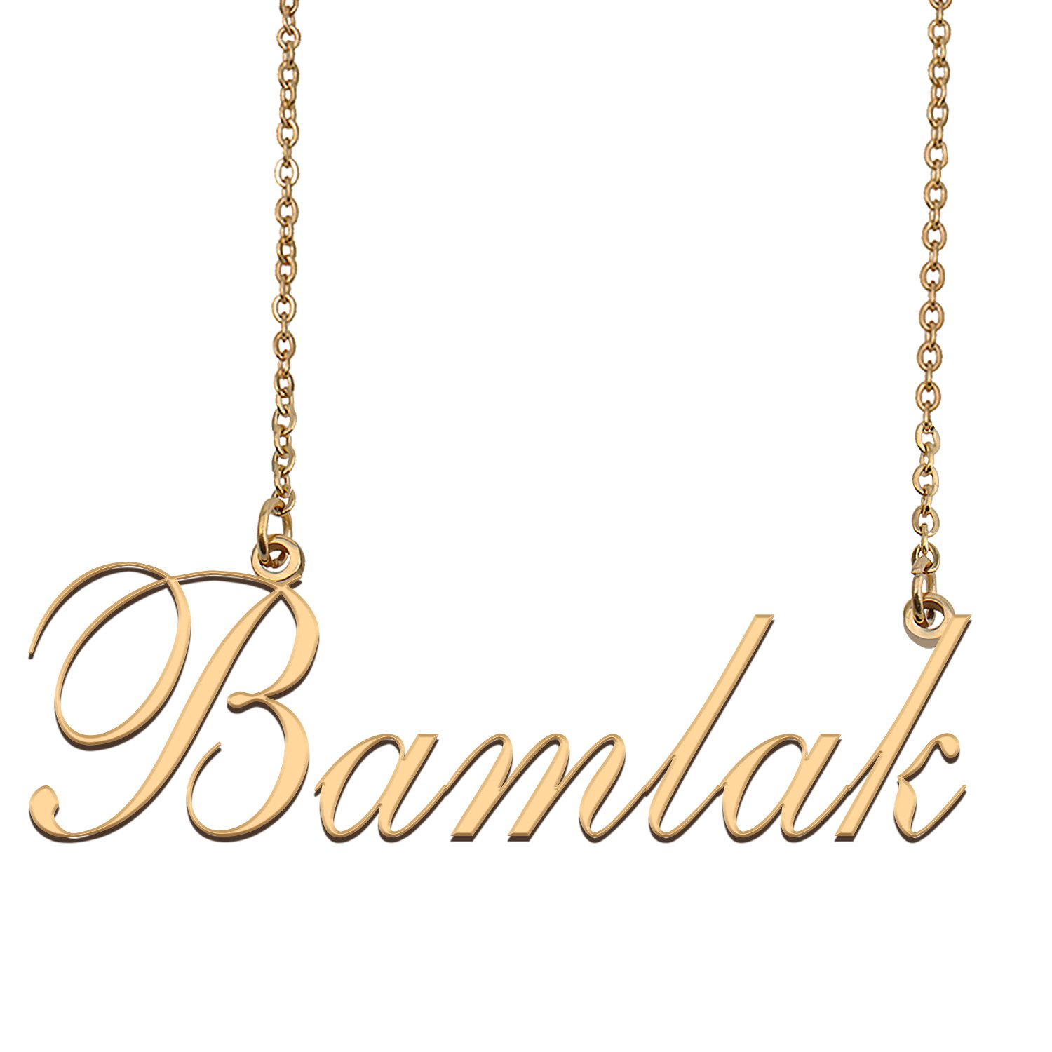 Custom Nameplate Necklace Personalized Jewelry Gifts for Women Bamlak