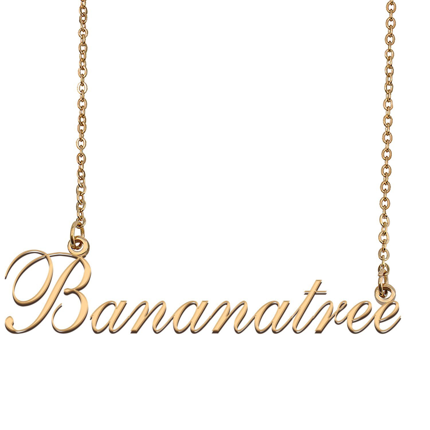 Custom Nameplate Necklace Personalized Jewelry Gifts for Women Bananatree