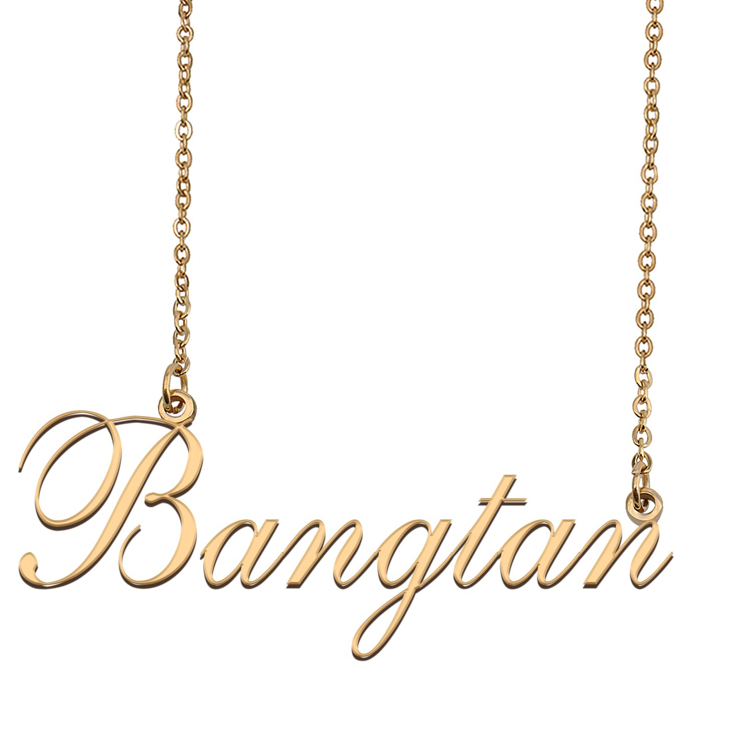 Custom Nameplate Necklace Personalized Jewelry Gifts for Women Bangtan