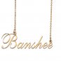 Custom Nameplate Necklace Personalized Jewelry Gifts for Women Banshee