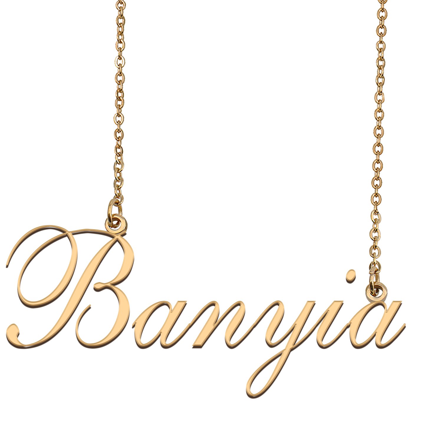 Custom Nameplate Necklace Personalized Jewelry Gifts for Women Banyia