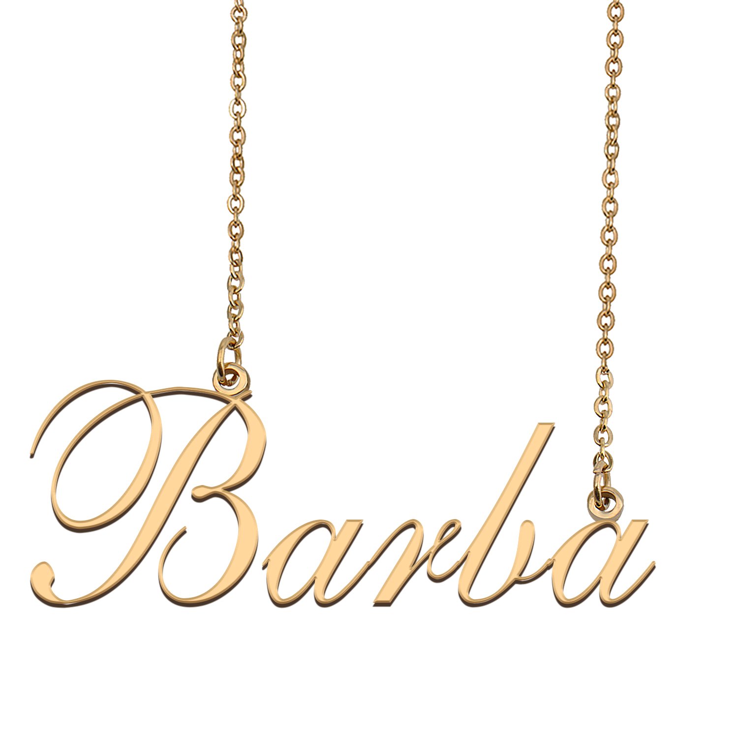 Custom Nameplate Necklace Personalized Jewelry Gifts for Women Barba