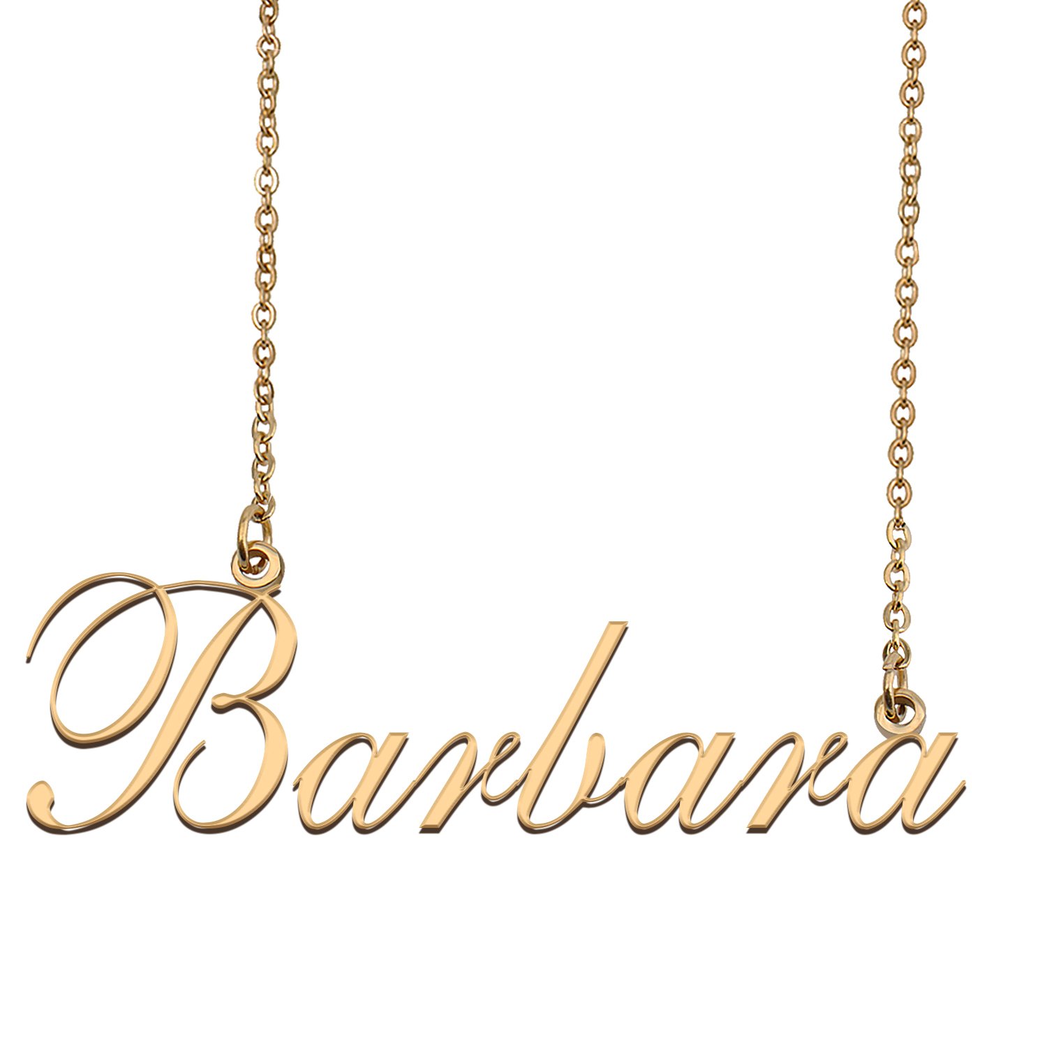 Custom Nameplate Necklace Personalized Jewelry Gifts for Women Barbara