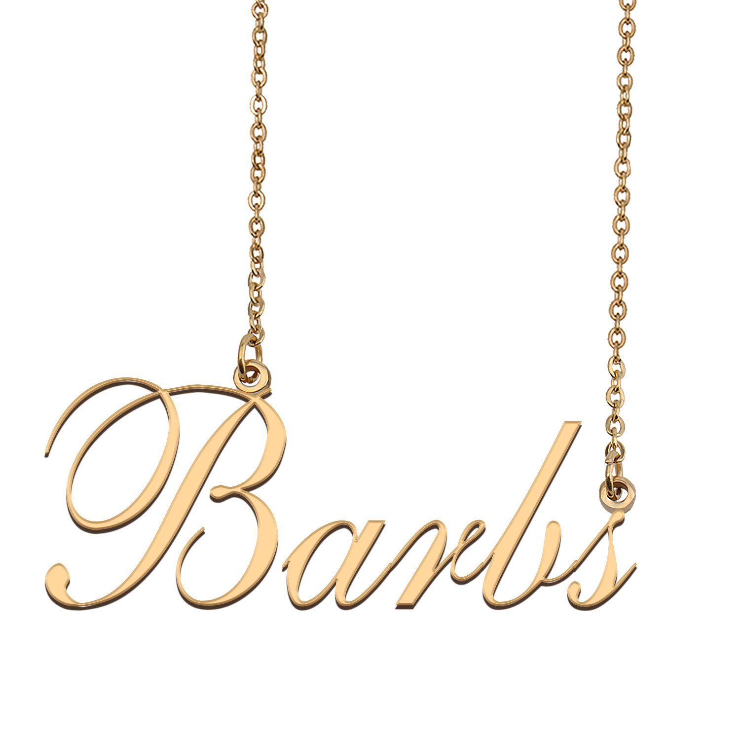 Custom Nameplate Necklace Personalized Jewelry Gifts for Women Barbs