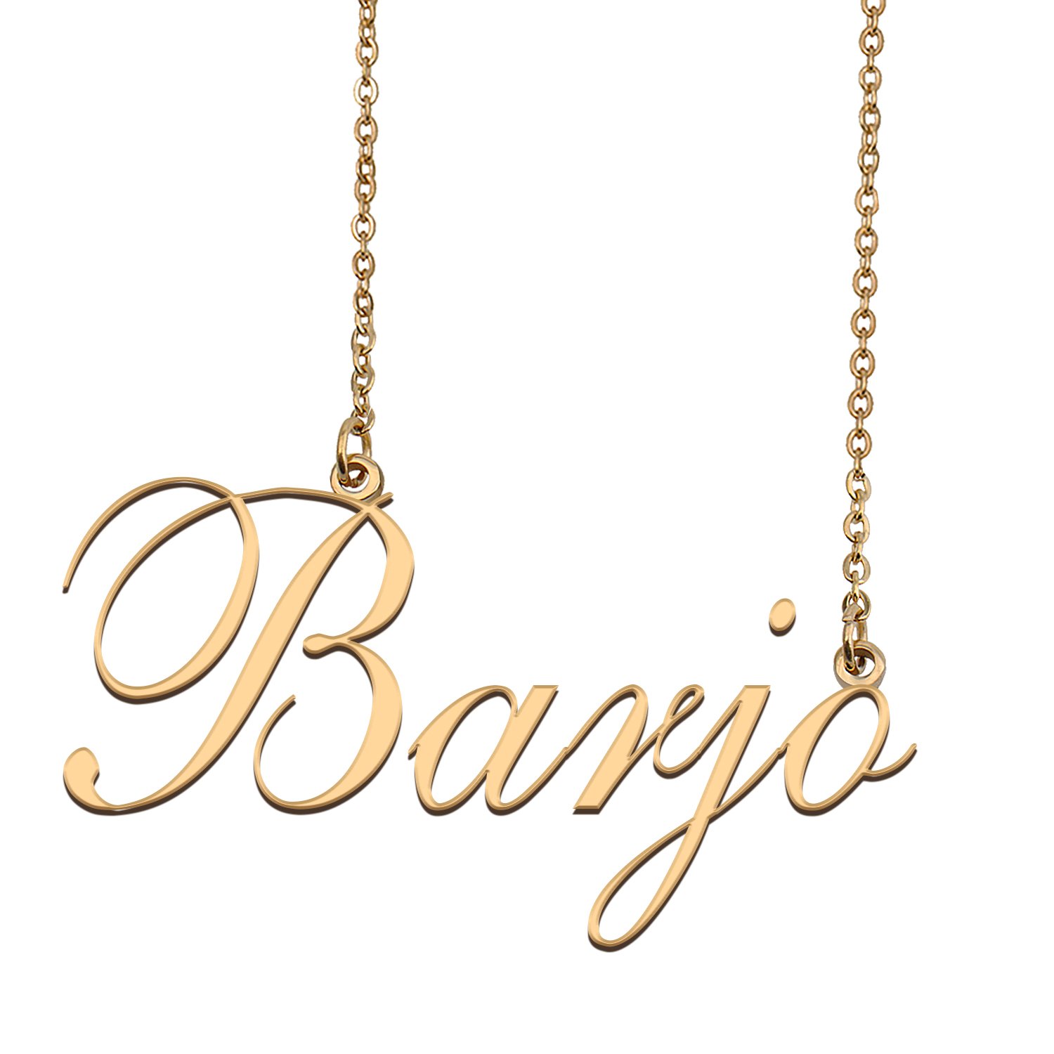 Custom Nameplate Necklace Personalized Jewelry Gifts for Women Barjo