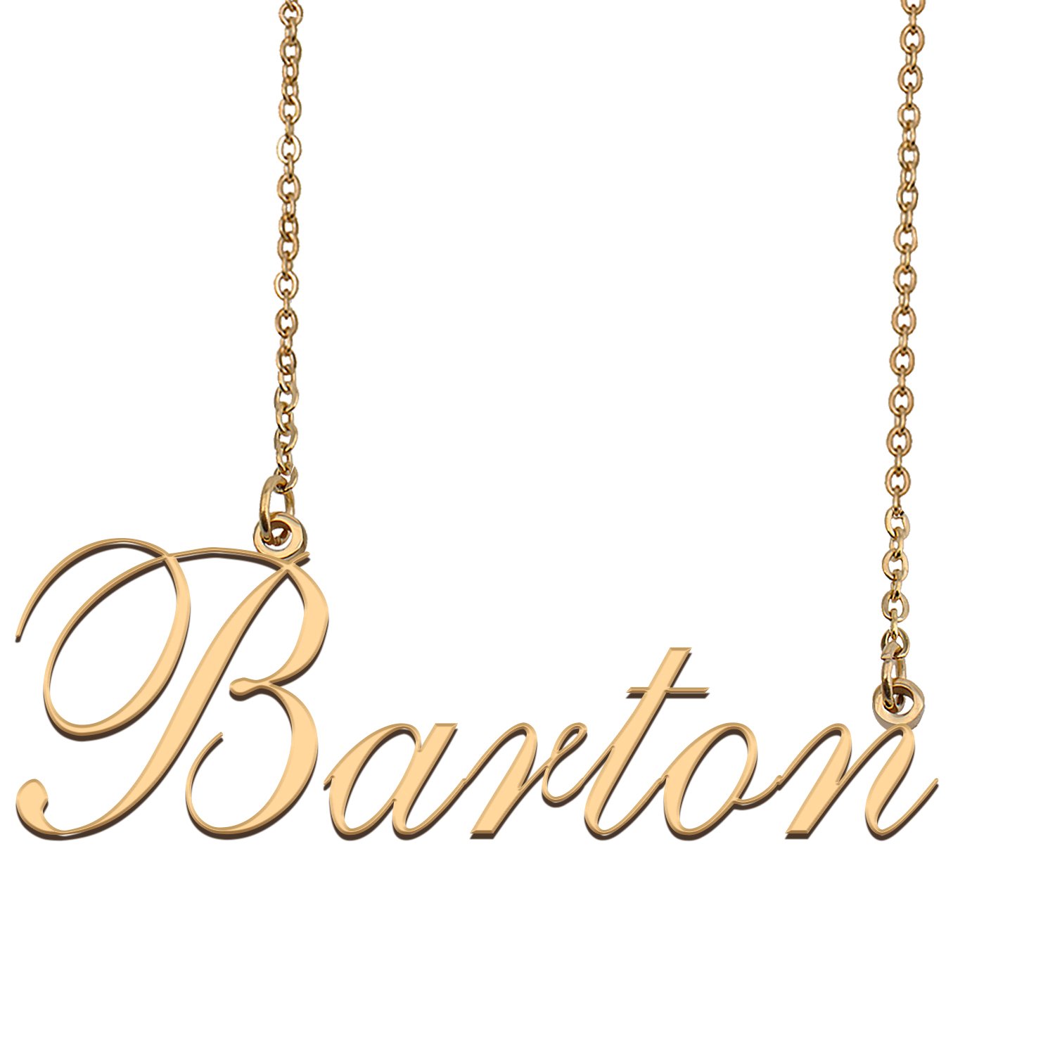 Custom Nameplate Necklace Personalized Jewelry Gifts for Women Barton