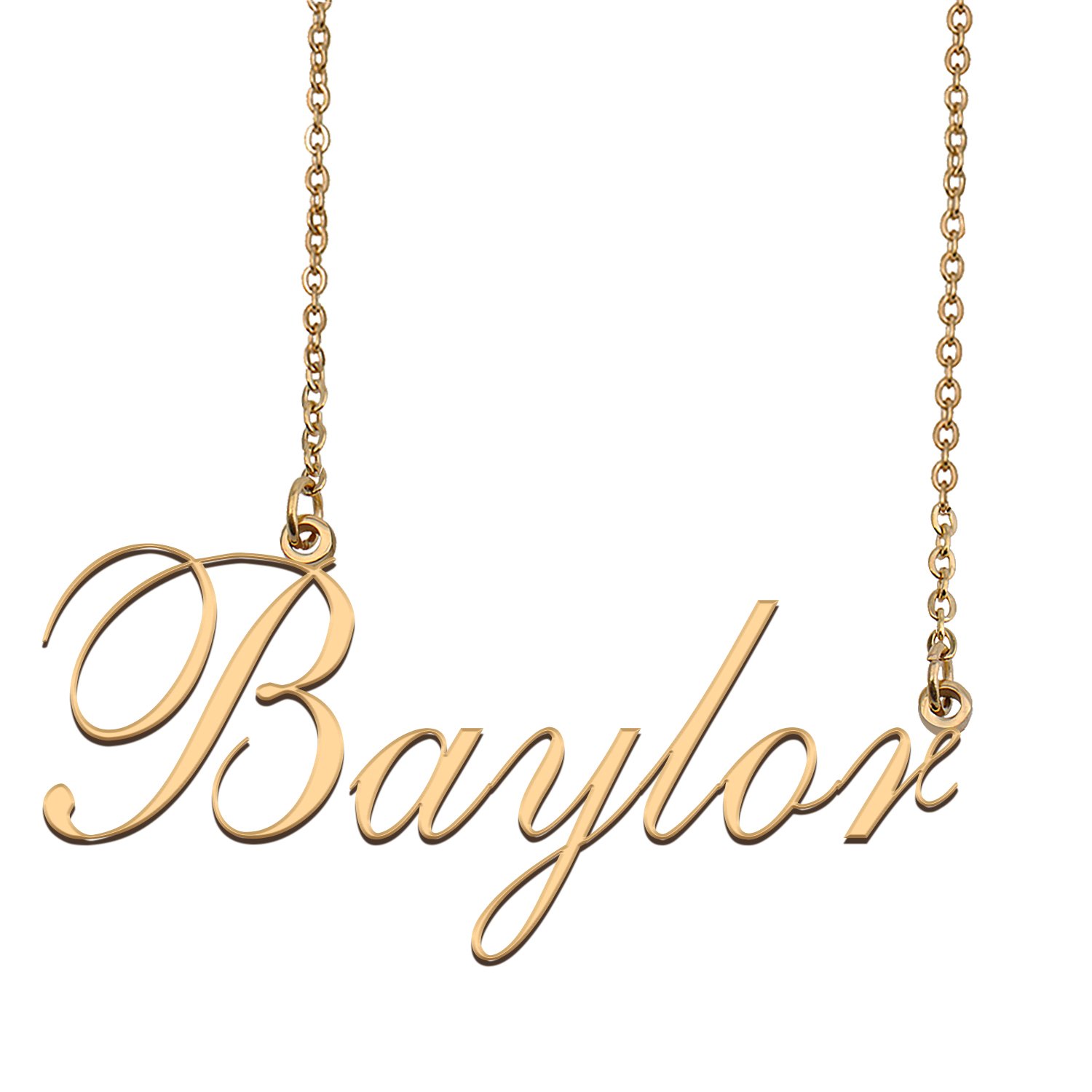 Custom Nameplate Necklace Personalized Jewelry Gifts for Women Baylor