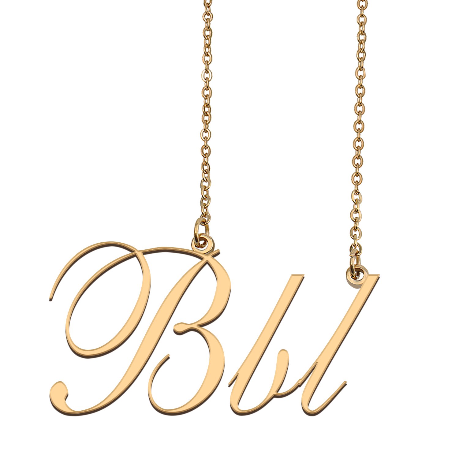 Custom Nameplate Necklace Personalized Jewelry Gifts for Women Bbl