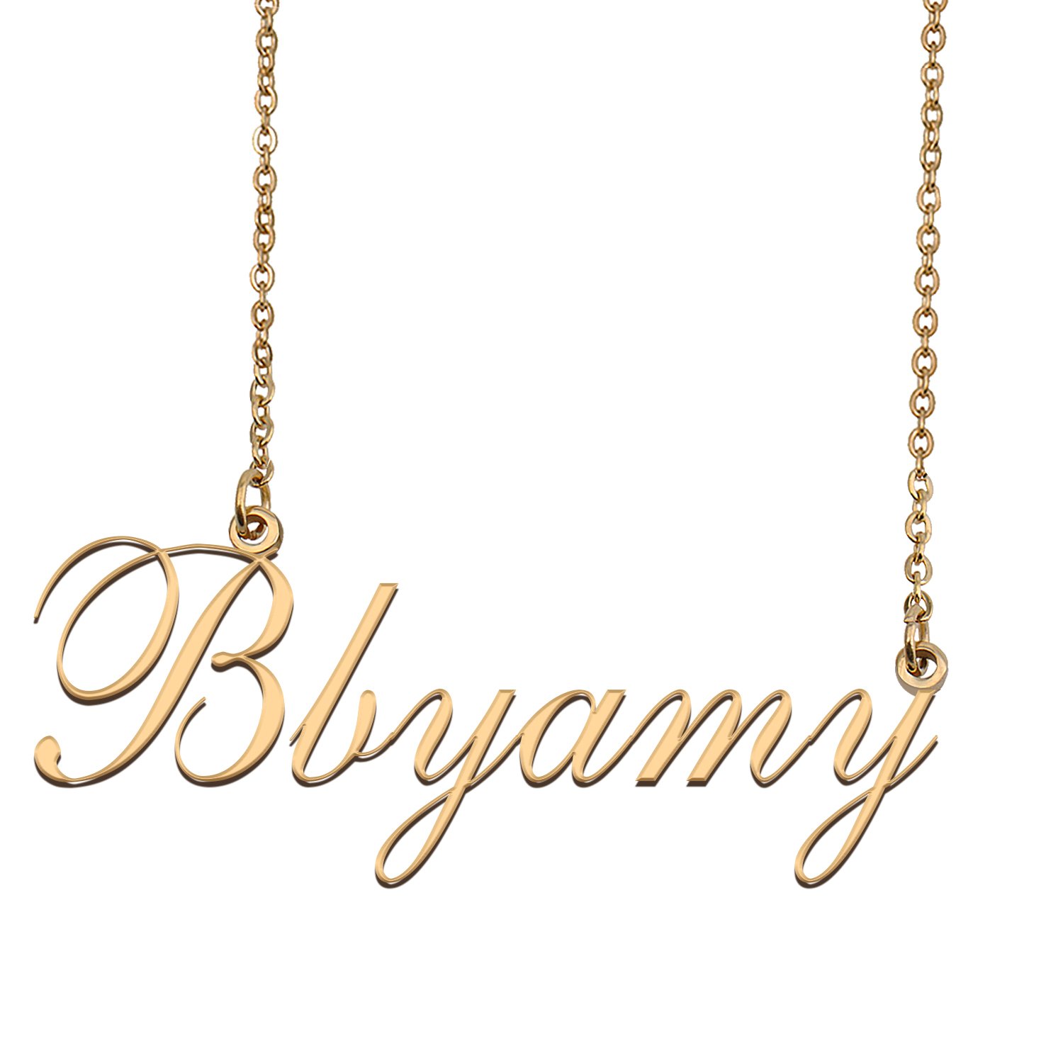 Custom Nameplate Necklace Personalized Jewelry Gifts for Women Bbyamy