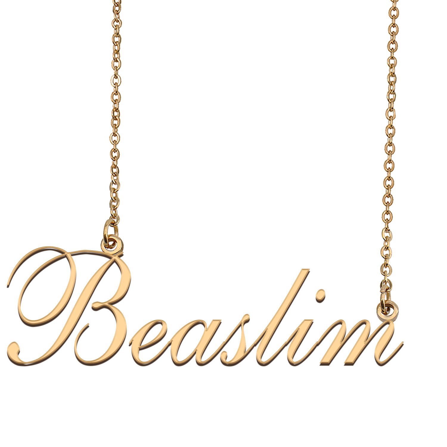 Custom Nameplate Necklace Personalized Jewelry Gifts for Women Beaslim