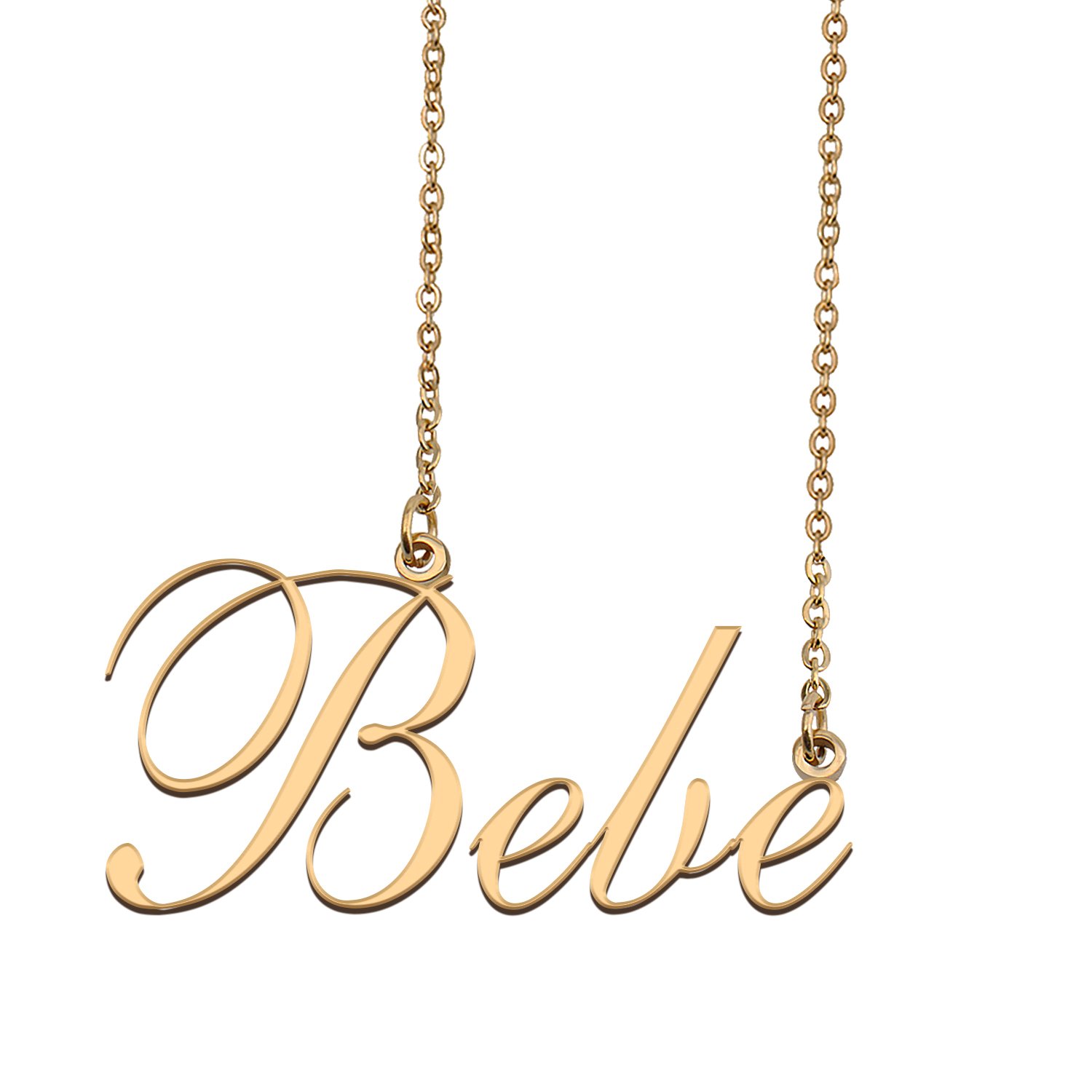 Custom Nameplate Necklace Personalized Jewelry Gifts for Women Bebe