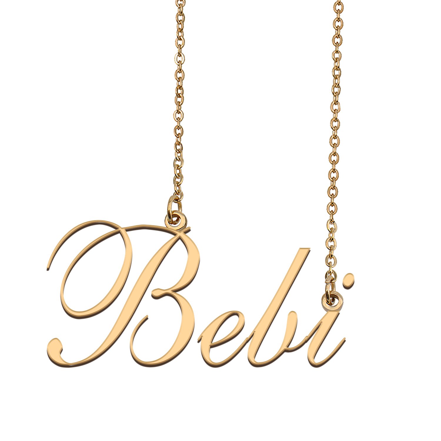 Custom Nameplate Necklace Personalized Jewelry Gifts for Women Bebi