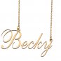 Custom Nameplate Necklace Personalized Jewelry Gifts for Women Becky