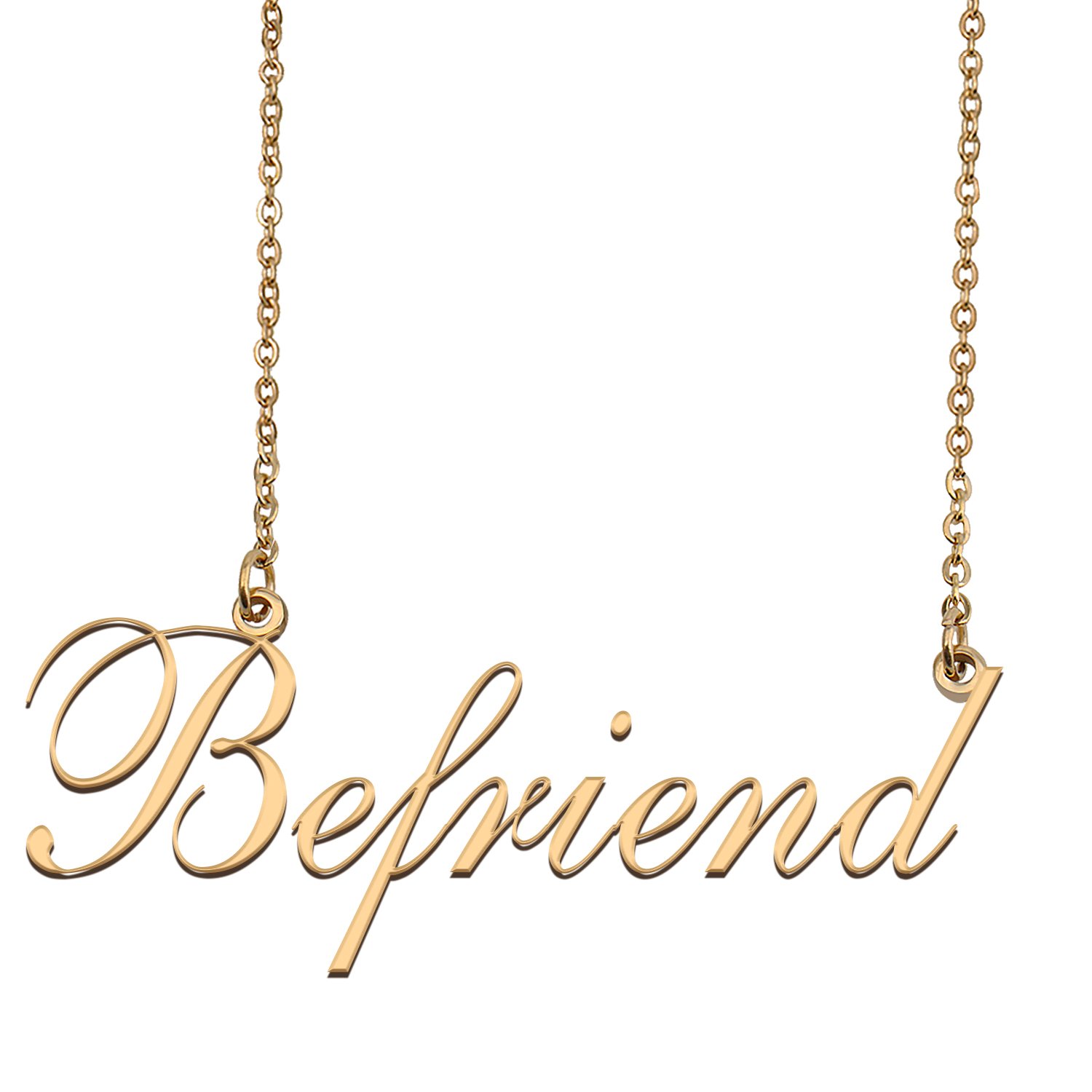 Custom Nameplate Necklace Personalized Jewelry Gifts for Women Befriend
