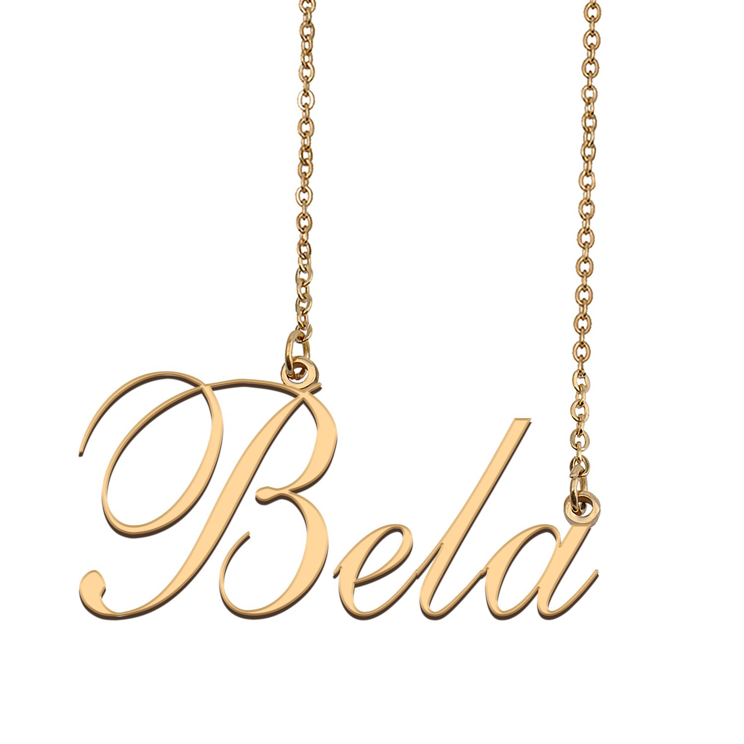 Custom Nameplate Necklace Personalized Jewelry Gifts for Women Bela
