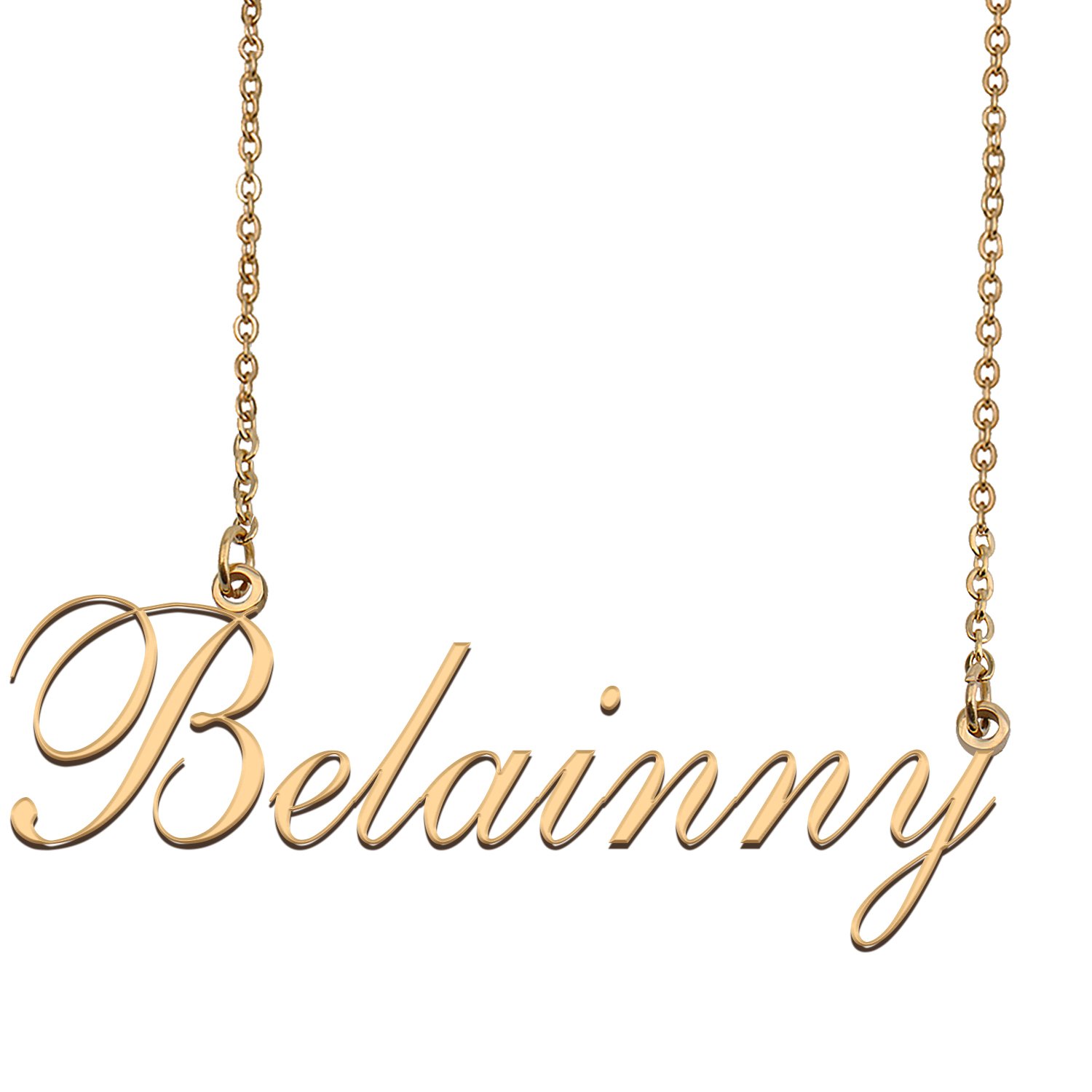 Custom Nameplate Necklace Personalized Jewelry Gifts for Women Belainny