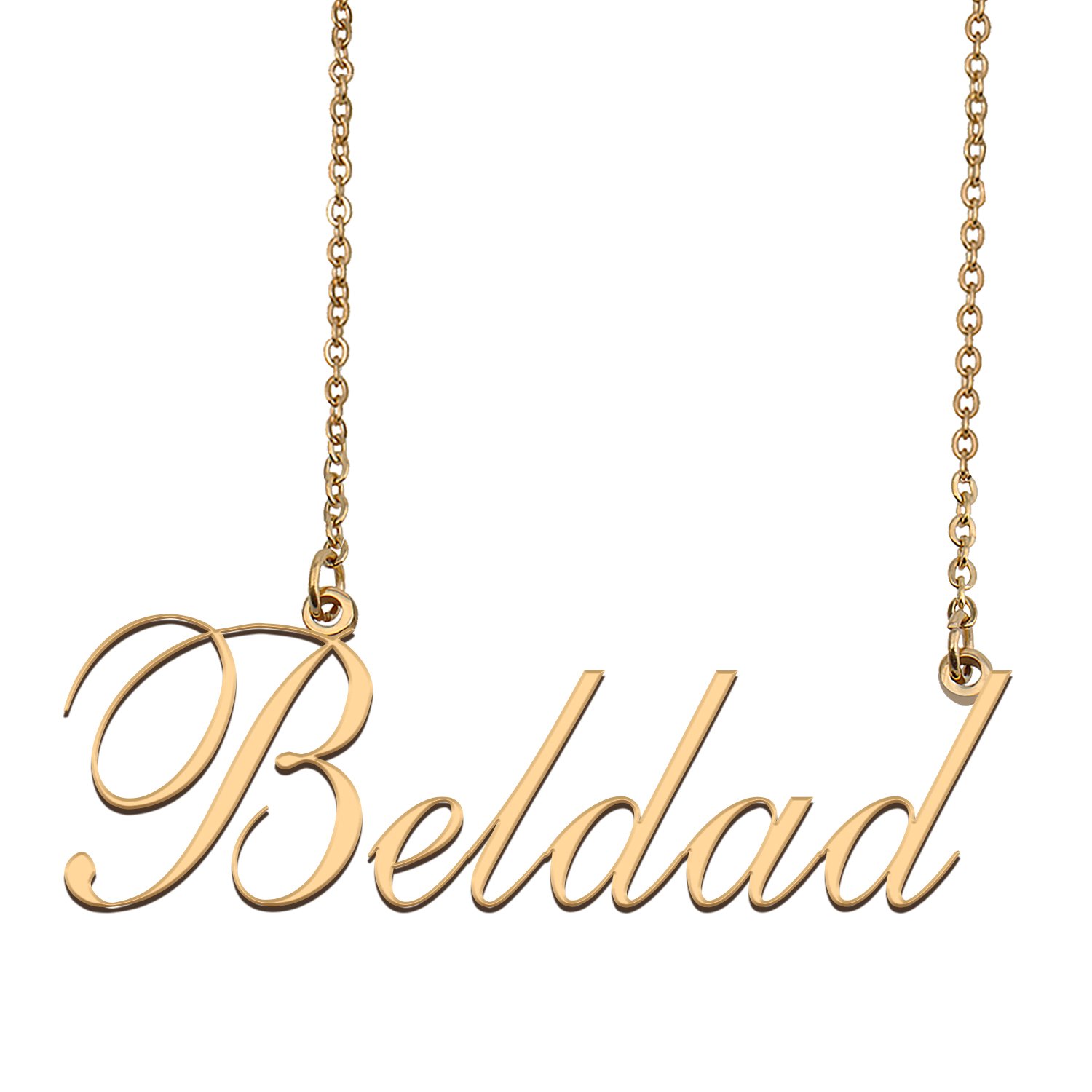 Custom Nameplate Necklace Personalized Jewelry Gifts for Women Beldad