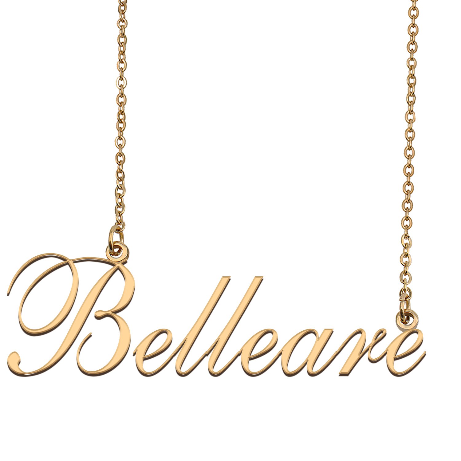 Custom Nameplate Necklace Personalized Jewelry Gifts for Women Belleare
