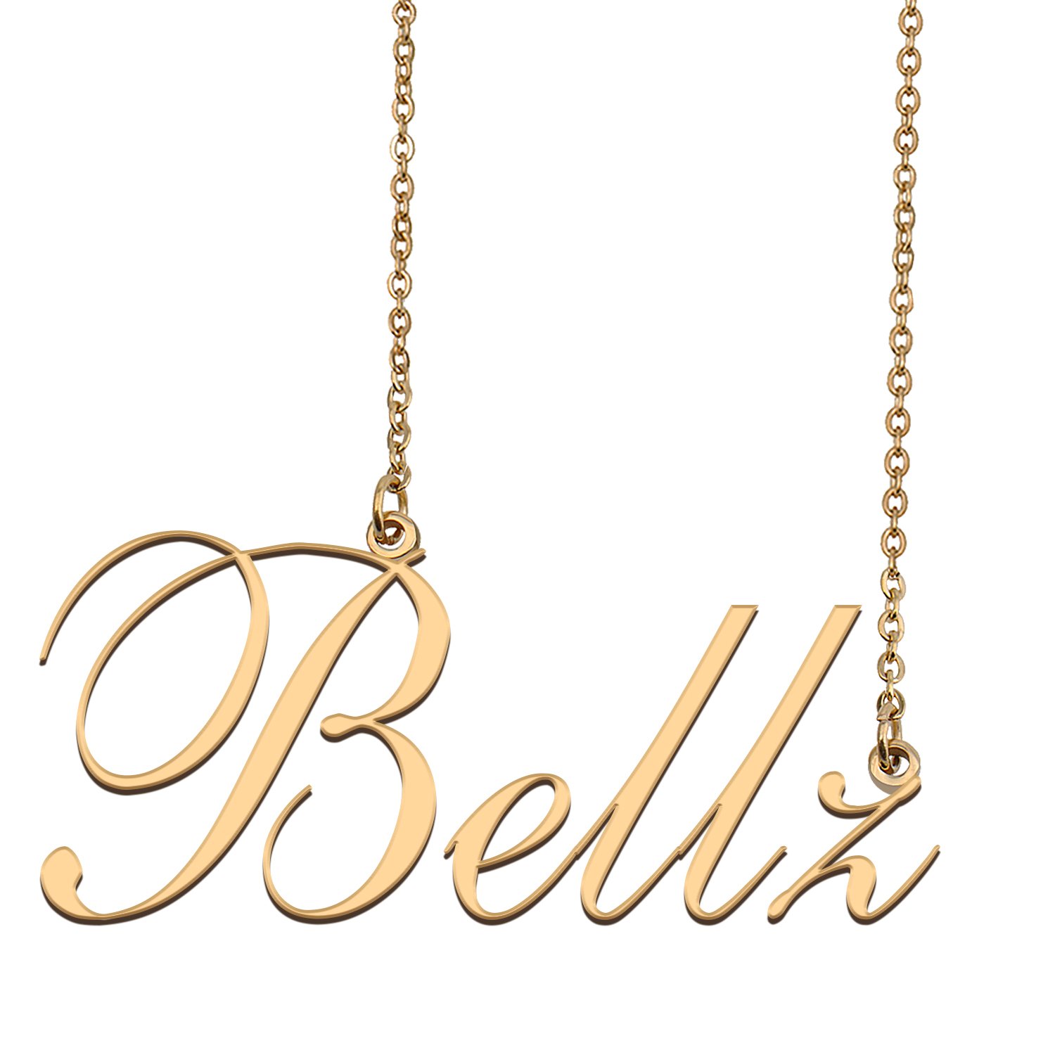 Custom Nameplate Necklace Personalized Jewelry Gifts for Women Bellz