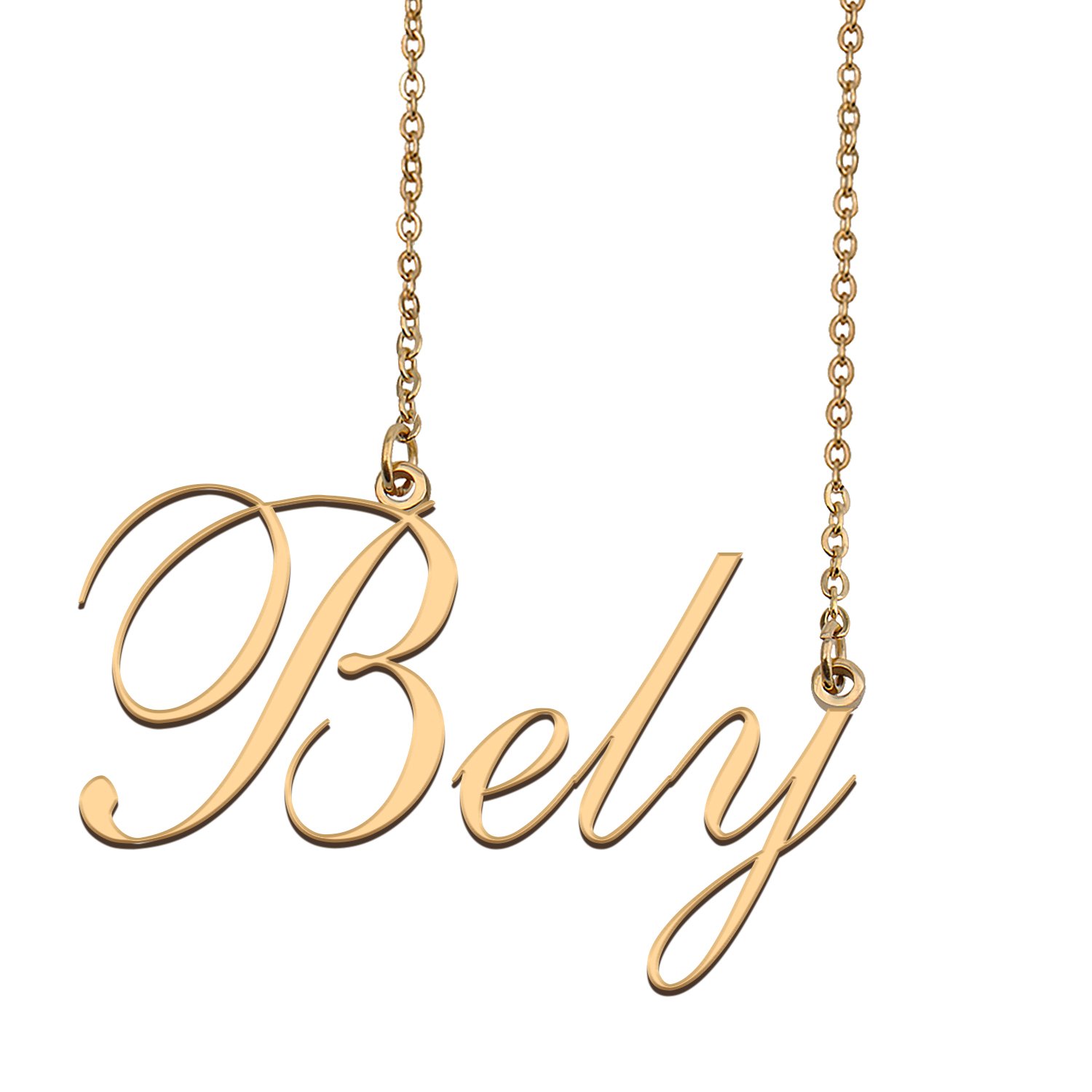 Custom Nameplate Necklace Personalized Jewelry Gifts for Women Bely