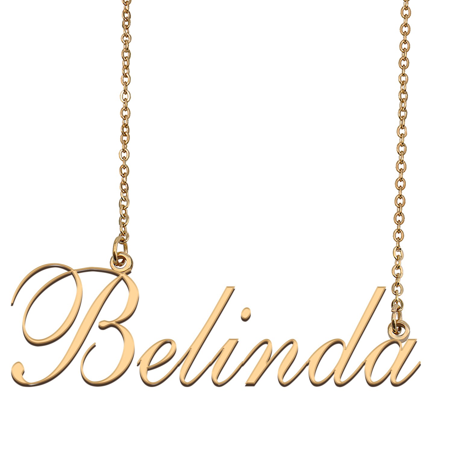 Custom Nameplate Necklace Personalized Jewelry Gifts for Women Bhavya