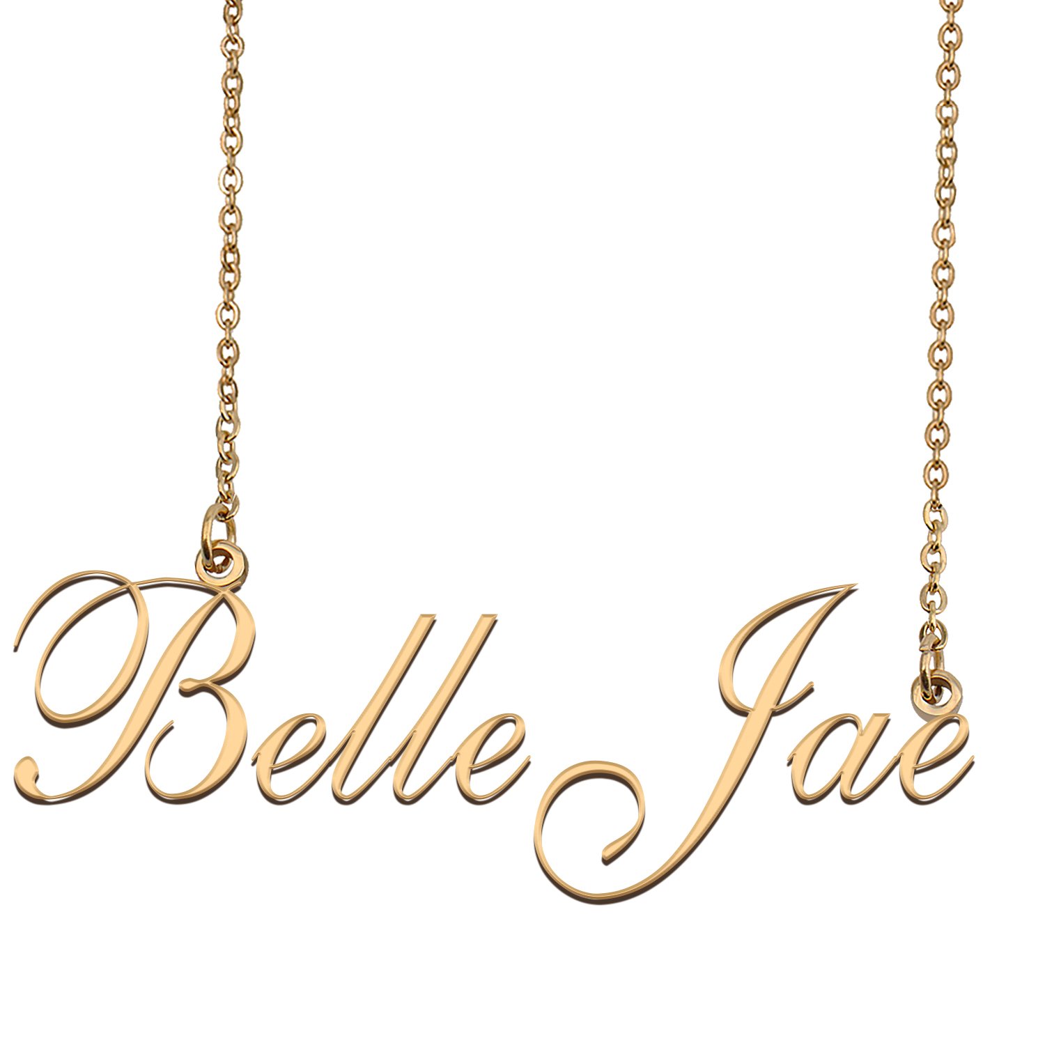 Custom Nameplate Necklace Personalized Jewelry Gifts for Women Big