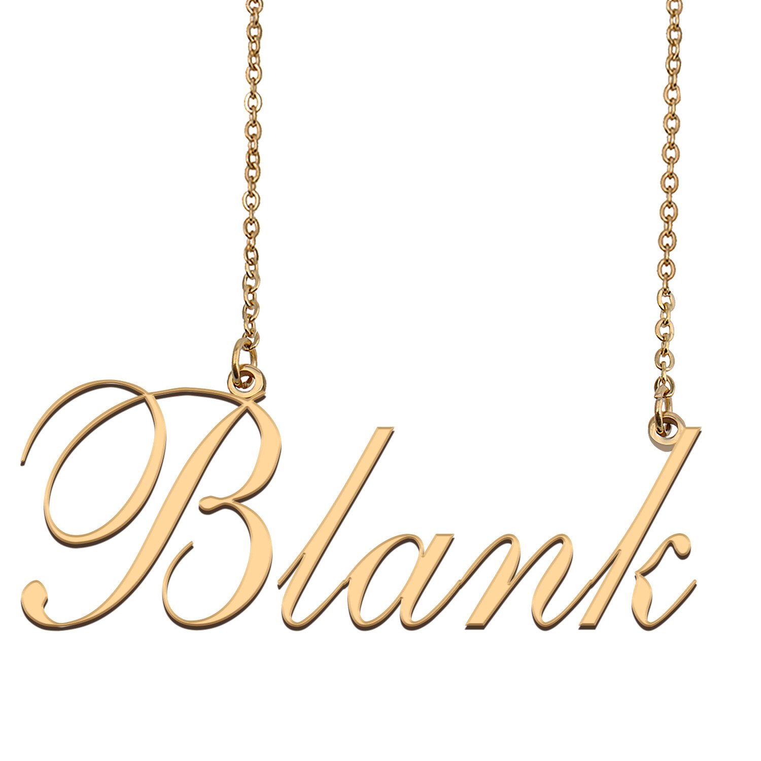 Custom Nameplate Necklace Personalized Jewelry Gifts for Women Blank