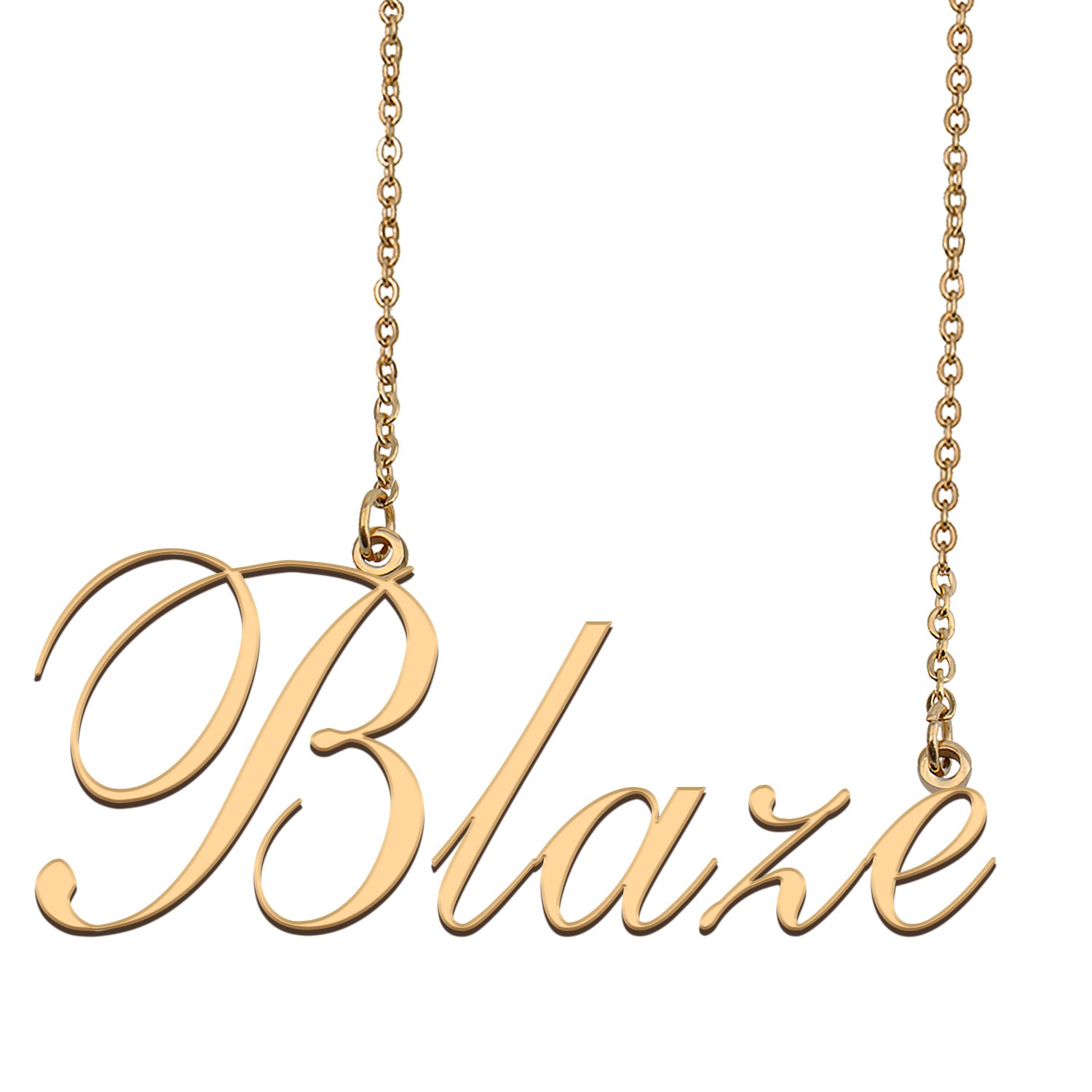 Custom Nameplate Necklace Personalized Jewelry Gifts for Women Blaze