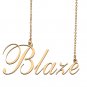 Custom Nameplate Necklace Personalized Jewelry Gifts for Women Blaze