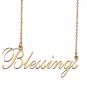 Custom Nameplate Necklace Personalized Jewelry Gifts for Women Blessings