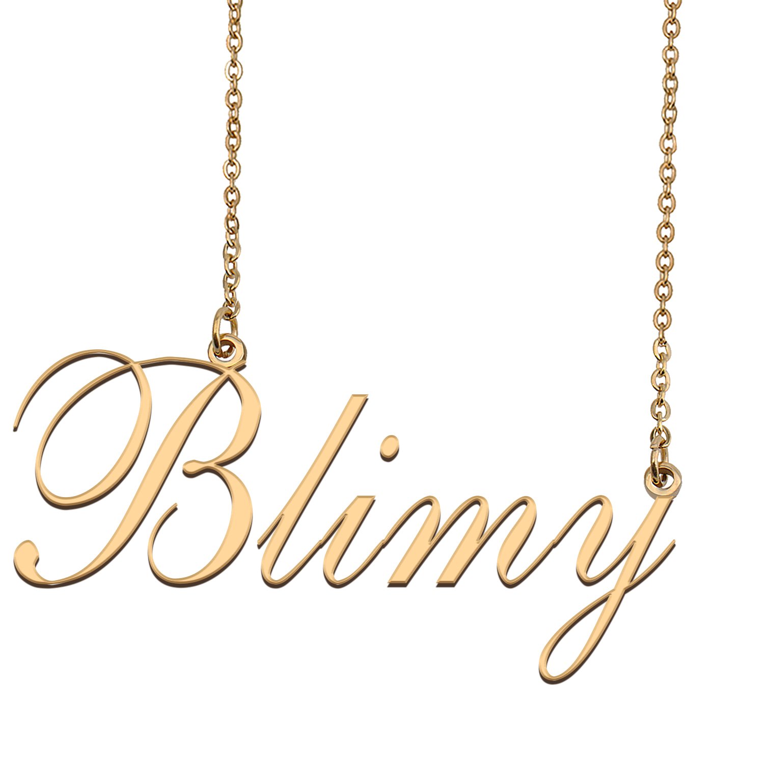 Custom Nameplate Necklace Personalized Jewelry Gifts for Women Blimy