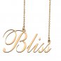 Custom Nameplate Necklace Personalized Jewelry Gifts for Women Bliss