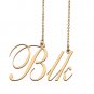 Custom Nameplate Necklace Personalized Jewelry Gifts for Women Blk
