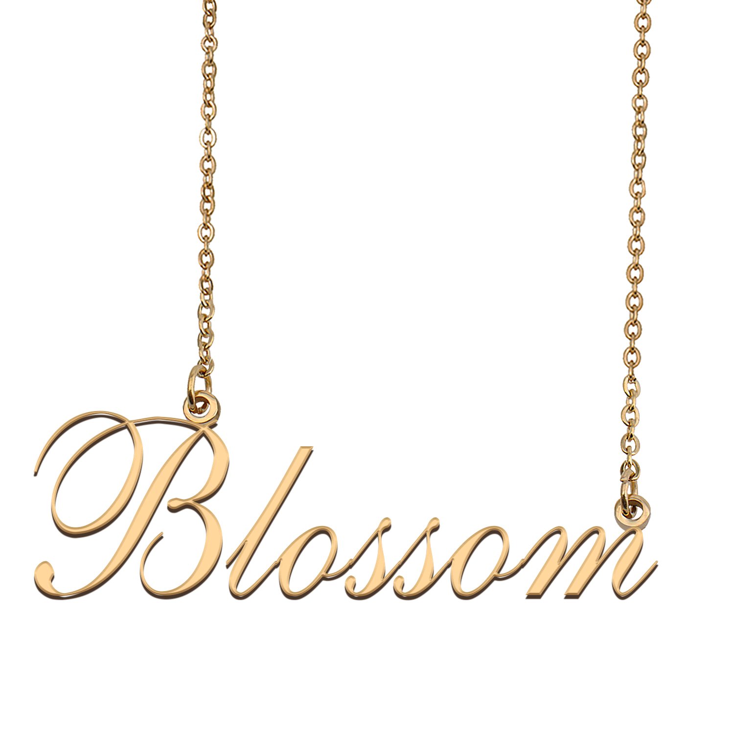 Custom Nameplate Necklace Personalized Jewelry Gifts for Women Blossom