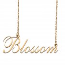 Custom Nameplate Necklace Personalized Jewelry Gifts for Women Blossom