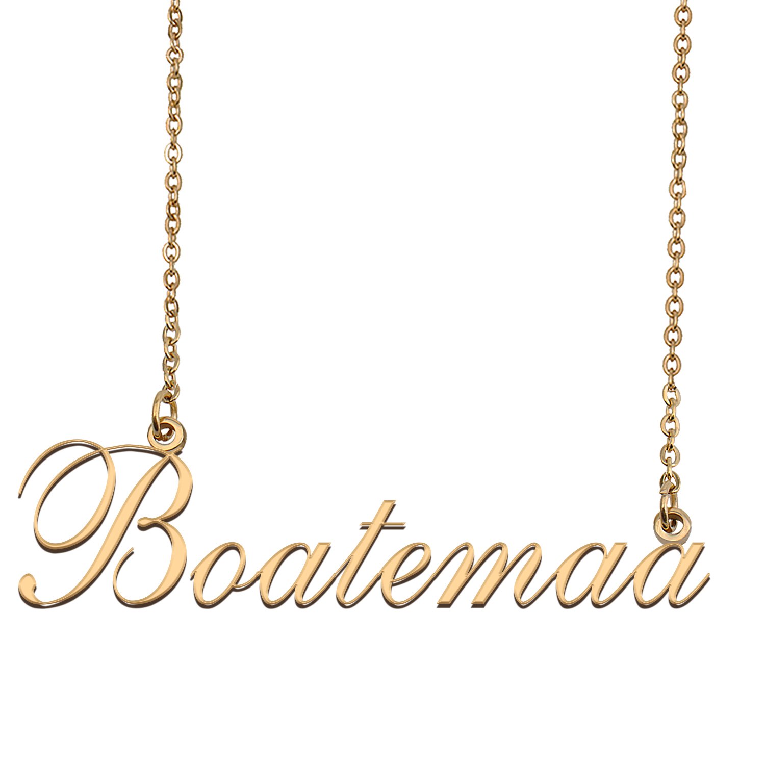 Custom Nameplate Necklace Personalized Jewelry Gifts for Women Boatemaa