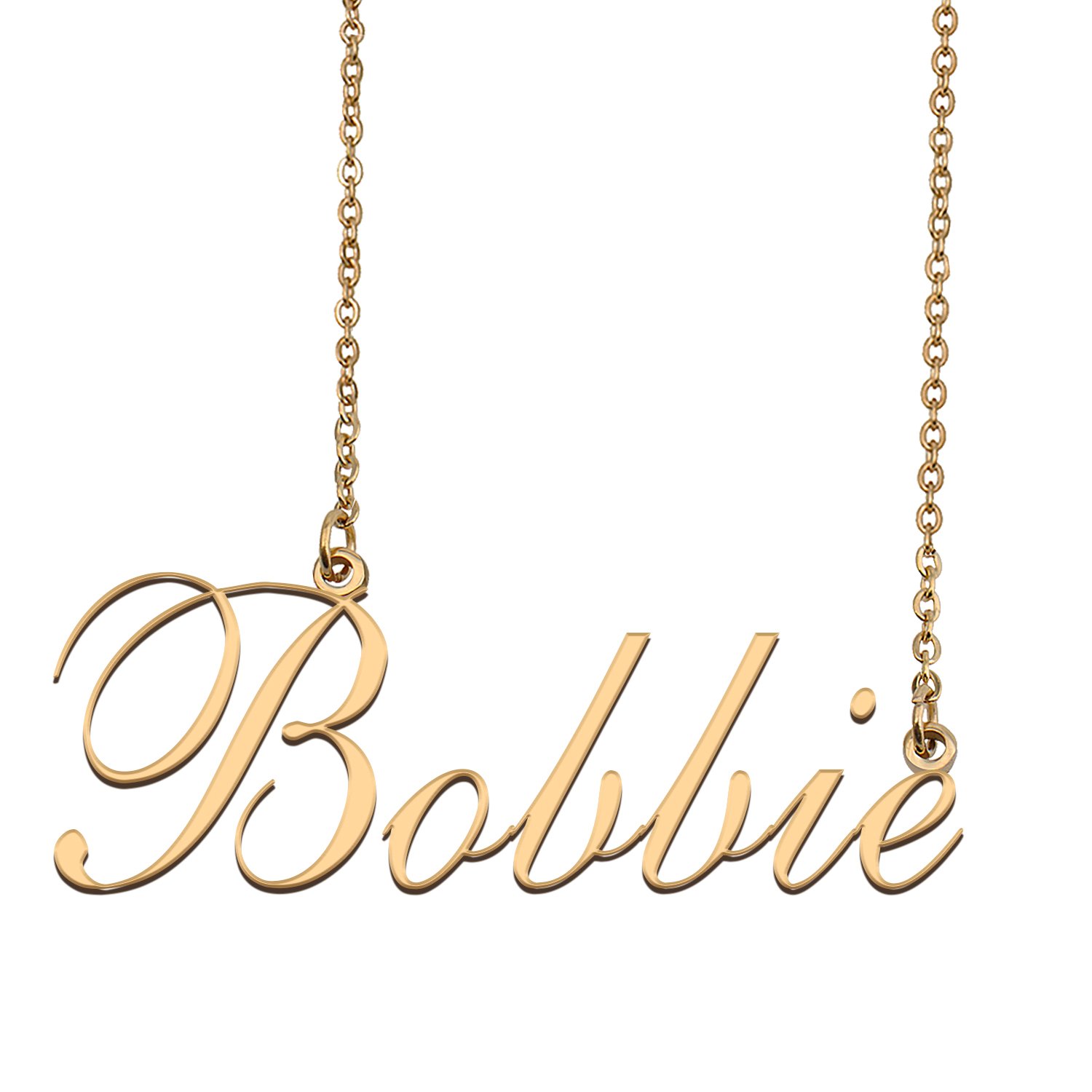 Custom Nameplate Necklace Personalized Jewelry Gifts for Women Bobbie