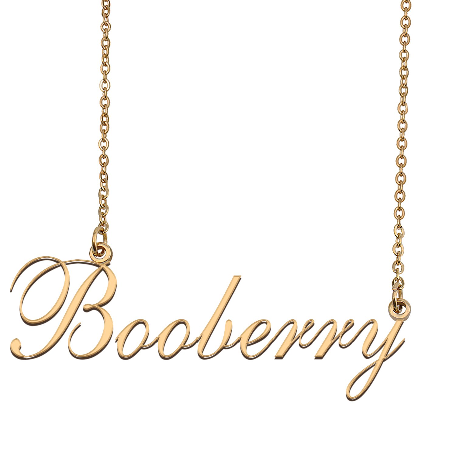 Custom Nameplate Necklace Personalized Jewelry Gifts for Women Booberry