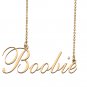 Custom Nameplate Necklace Personalized Jewelry Gifts for Women Boobie