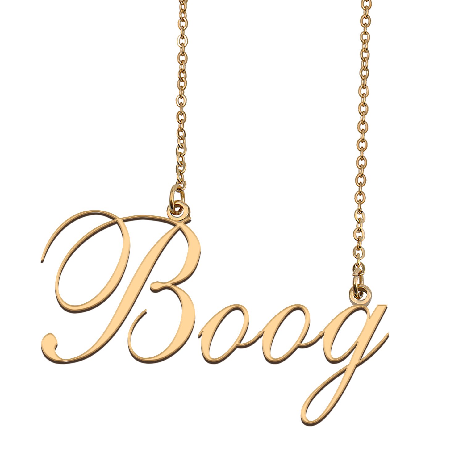 Custom Nameplate Necklace Personalized Jewelry Gifts for Women Boog