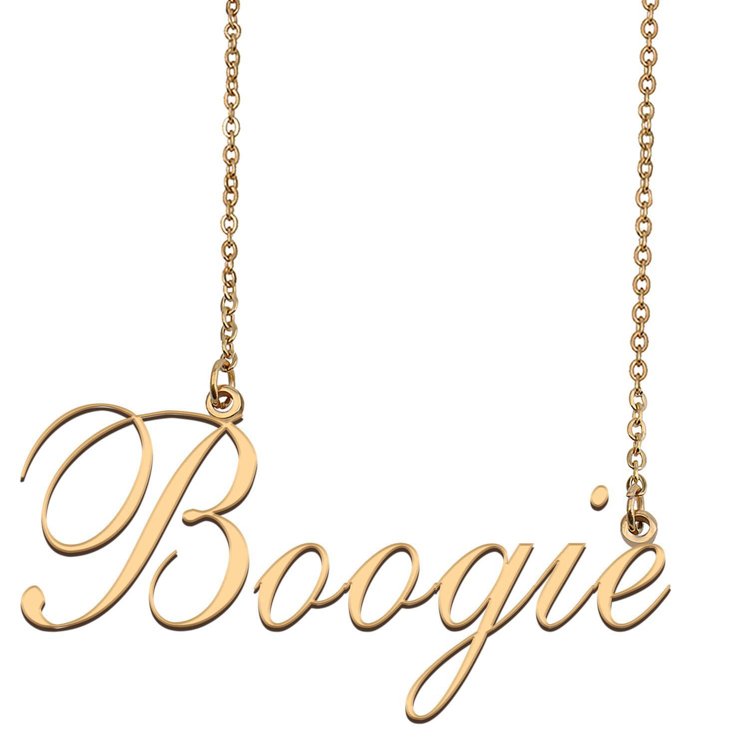 Custom Nameplate Necklace Personalized Jewelry Gifts for Women Boogie