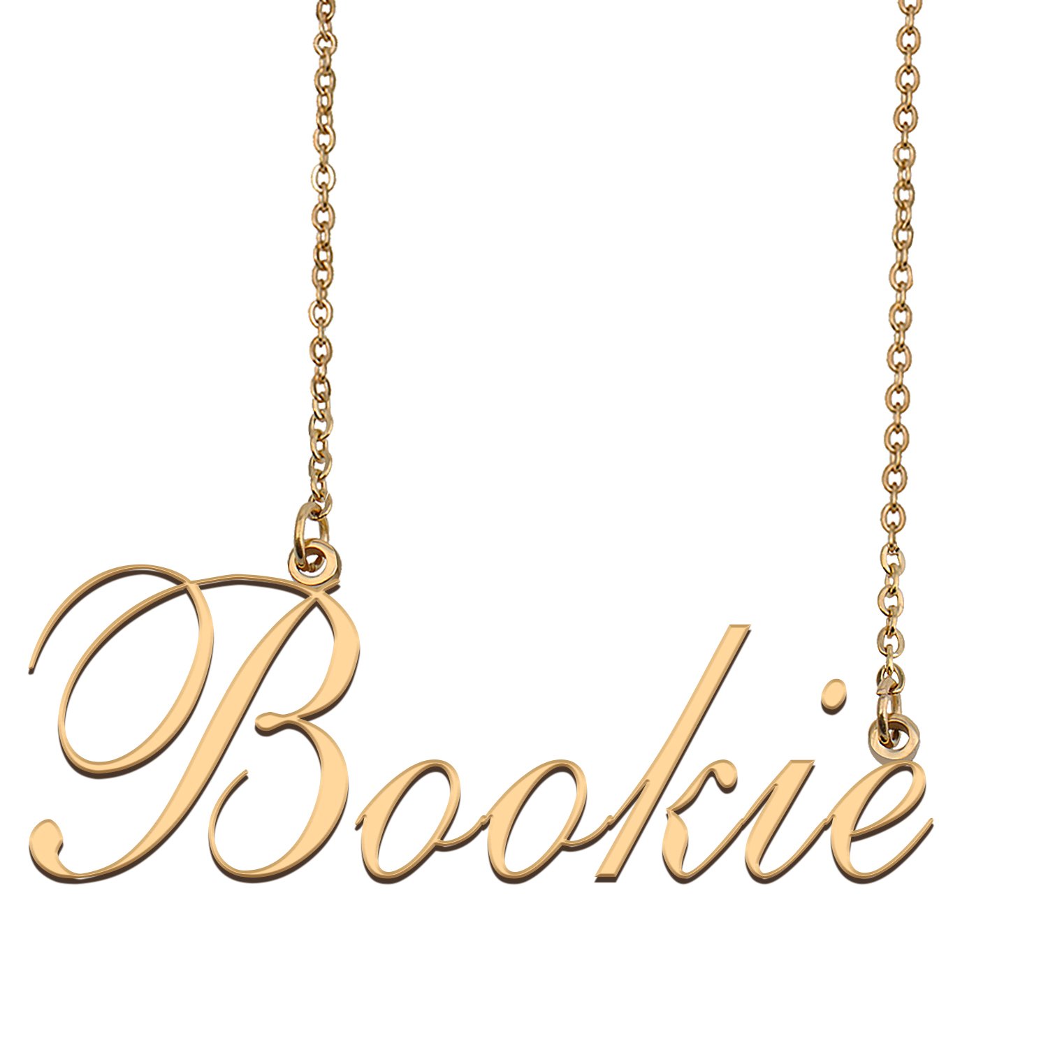 Custom Nameplate Necklace Personalized Jewelry Gifts for Women Bookie