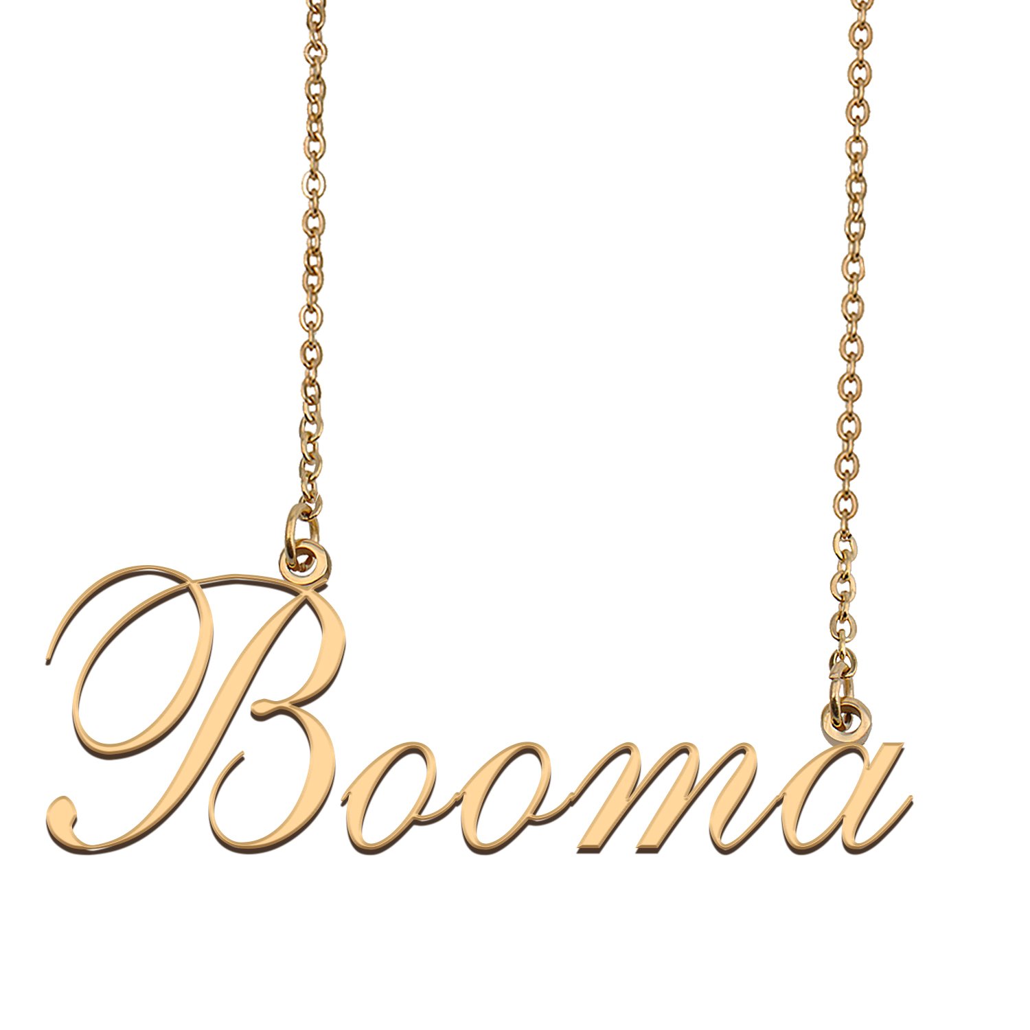 Custom Nameplate Necklace Personalized Jewelry Gifts for Women Booma