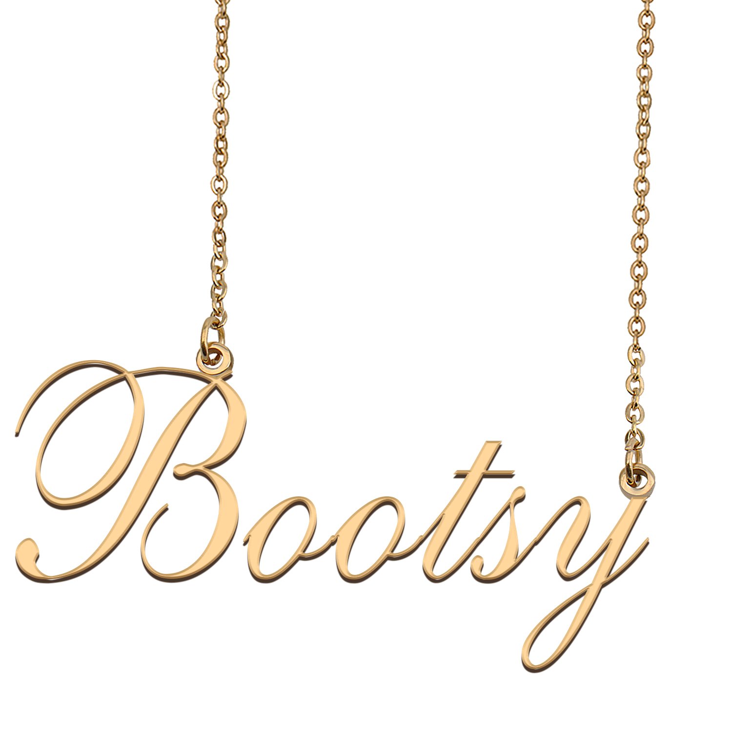 Custom Nameplate Necklace Personalized Jewelry Gifts for Women Bootsy