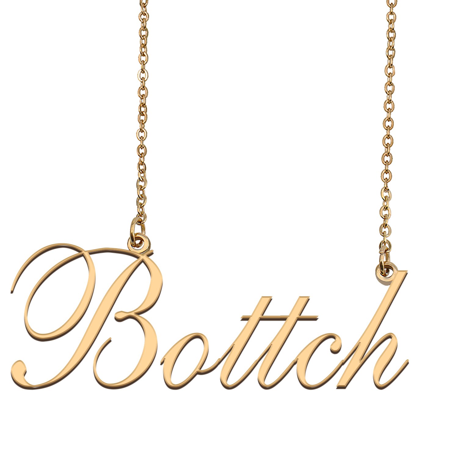 Custom Nameplate Necklace Personalized Jewelry Gifts for Women Bottch